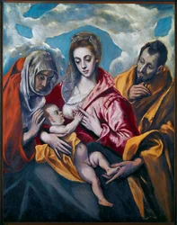Den hellige familie med Sankt Anna (maleri på lærred)