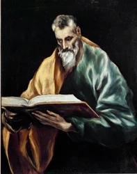 Apoter Saint Simon. Maleri af Domenikos Theotokopoulos dit El Greco (1540-1614)