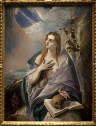 Madeleine penitente. Maleri af Domenikos Theotokopoulos dit El Greco (1541-1614), olie på lærred