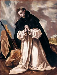 Sankt Dominica i bøn Maleri af Domenikos Theotokopoulos dit El Greco (1541-1614) 1598-1603 Søn. 120x88 cm katedral i Toledo (Toledo)