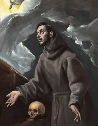 Saint Francis modtager Stigmata, af El Greco, Dominico (1541-1614). Olie på lærred