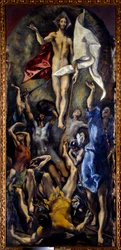 Kristi opstandelse. Maleri af Domenikos Theotokopoulos Dit El Greco (1540-1614)