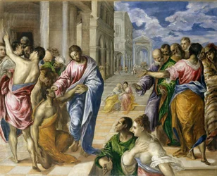 Kristus helbreder de blinde, ca. 1570.