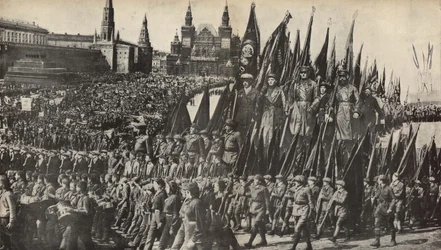Illustration fra USSR Builds Socialism, 1933.