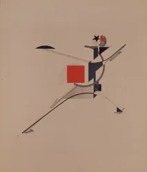 Den nye. Figur til operaen Victory over the sun af A. Kruchenykh, 1920-1921