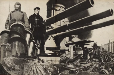 Den Røde Hær. Illustration fra USSR Builds Socialism, 1933.