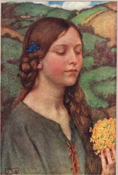 Buket blomster, illustration fra 