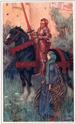 Yniols rustne arme var på hans fyrstelige person..., illustration fra 