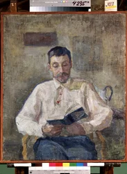 ""Portræt af den russiske maler Mikhail Matyushin (Matjuschin eller Matyushin) (1861-1934)"" Maleri af Yelena (Elena) Guro (1877-1913) Statens russiske museum Sankt Petersborg