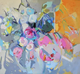 Abstrakt blomstermotiv