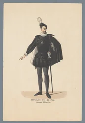 Chevalier De Malthe, tysk kostume (titel på objekt)