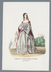 Dame ved det franske hof XVI århundrede, under Francois I (titel på objektet)