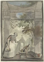 Stuepige til dreng, der vælter barn fra trillebør