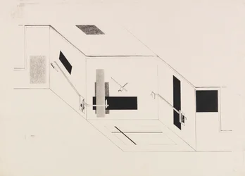 Proun-rummet. Ark 5 af I Kestner-porteføljen, 1923.