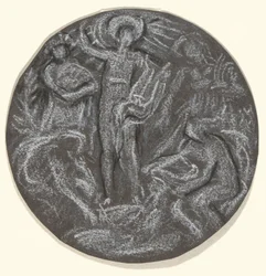 Undersøgelse for Center Tondo of Huntington Ceiling: Apollo and the Four Seasons