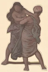 Studie for græske piger, der bader, ca. 1872.