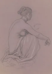 Studie for græske piger, der bader, ca. 1872.