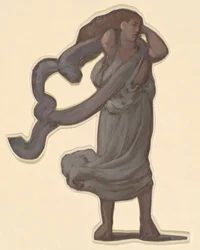 Studie for græske piger, der bader, ca. 1872.