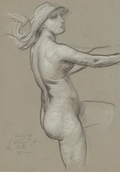 Studie til The Fates Gathering in the Stars, 1884-1887.