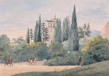 Ryttere i et italiensk landskab