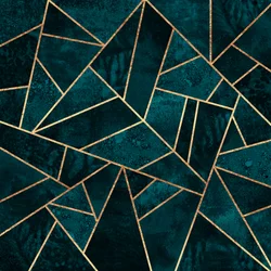 Elegant geometri i blågrøn