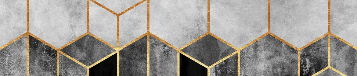 Gylden geometrisk marmor