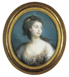 Allegorisk portræt af en dame som Diana, 1777