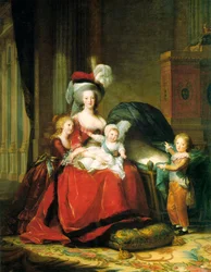 Marie Antoinette og hendes børn, 1787.