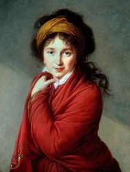 Portræt af grevinde Nathalie Golovine (Varvara Nikolaevna Golovina) (1724-1767) Maleri af Marie Elisabeth Louise Vigee Le brun (eller Vigee-Lebrun eller Vigee Lebrun) (1755-1842) Privatsamling fra det 19. århundrede - Portræt af grevinden (17. Nathalie Gol