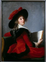 Portræt af baronessen af Crussol. Maleri af Marie Elisabeth Louise Vigee Le brun (eller Vigee-Lebrun eller Vigee Lebrun) (1755-1842)
