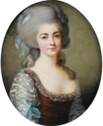 Portræt af operasangerinden Antoinette Saint-Huberty 1756-1812, ca. 1780