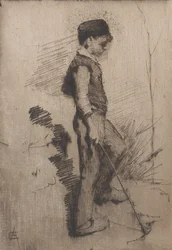 Dreng med en pind, 1881-83.