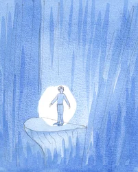 En person, der er fanget i synd, kan have gavn af andre menneskers bønner på hendes vegne, 2005 (akvarel på papir)