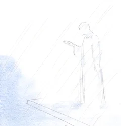 Ligesom præsten gjorde det hellige korsets tegn og gav os sin velsignelse, sådan gjorde også Kristus vor Ypperstepræst., 2001 (w/c på papir)
