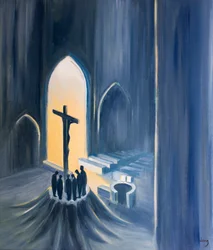 Ved messen ofrer vi som taksigelse et helligt og levende offer, 2001 (olie om bord)
