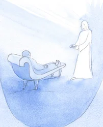 Ved sit eksempel på kærlig opmærksomhed, trøst og tilgivelse viste Kristus mig, hvordan jeg burde elske andre, for enhver pris, 2000 (w/c på papir)