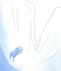 Ved tålmodig udholdenhed - af kærlighed til Kristus - kan vi ligne ham, og også blive løftet op og herliggjort, 2002 (w/c på papir)