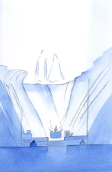 Kristus og hans Hellige Moder er meget tæt på os alle under vores Novena og Benediction - for at trøste os og høre vores bønner, 2002 (w/c på papir)