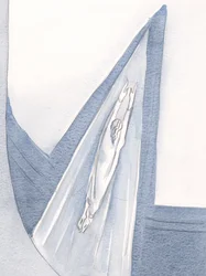 Kristus kom ind i himlen klædt i hvidt, og vi følger vejen., 2001 (w/c på papir)