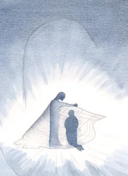 Kristus fik mig til at se guldkappen, som jeg nu bærer, gennem sin generøsitet, 2000 (w/c på papir)