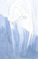 Kristus sender sine engle for at redde sjæle fra mørket og bringe dem nærmere hans lys., 2001 (w/c på papir)