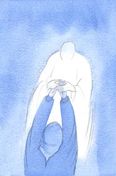 Kristus tog mine hænder under den hellige nadver og sagde: vær selvsikker, vend dig til mig i alt, med enhver glæde, problem eller forespørgsel, 2002 (w/c på papir)
