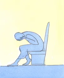Kristus vil have os til at vide, at vi aldrig lider alene, 2004 (w/c på papir)
