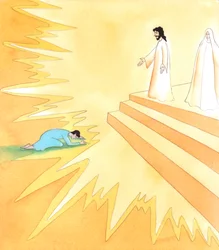 Alle, der dør, møder Kristus, selv folk med andre religioner og selv folk, der aldrig har hørt om ham, 2005 (akvarel på papir)