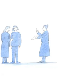 Hvis vi taler om kirkens lære, om tro og moral, kan vi blive mødt med vrede eller ligegyldighed, 2005 (akvarel på papir)