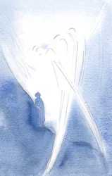 I sin ømhed løftede han min sjæl med engle, i lovprisningen af den hellige treenighed, 2000 (w/c på papir)