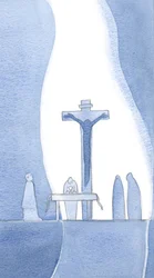 I min intethed kan jeg forvente alt, hvad jeg har brug for fra Gud, da han ved sin nåde og barmhjertighed skabte mig, og sendte sin søn til at dø for mig., 2001 (w/c på papir)