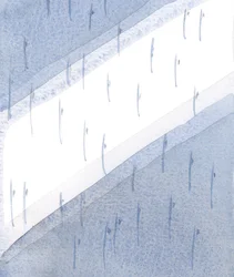 I aftenlyset gentog hvert væsen, svævende på sin retmæssige plads, og i vidunderlige bevægelser, englenes statelige dans i himlen, 2000 (w/c på papir)