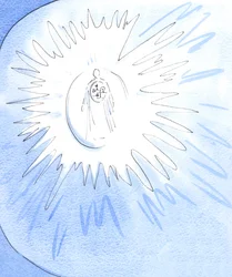 Når jeg vender mig til den opstandne Kristus, som er hos Faderen i himlen, finder jeg i Kristus alle de frelsende begivenheder i hans liv, som er årsagen til mit håb, 2002 (w/c på papir)