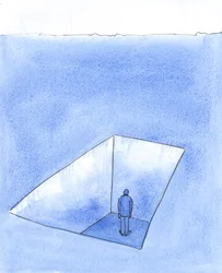 Det kan ske, at nogen finder sig selv så isoleret og ulykkelig, gennem sine fejltagelser og meget beklagede beslutninger, 2004 (w/c på papir)